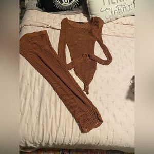 Naked wardrobe see-through fishnet, two piece set